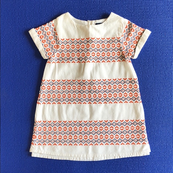 GAP Other - Gap orange blue embroidered boho dress 18 24